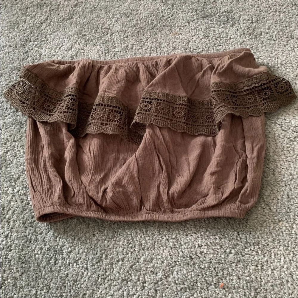 army green crop top